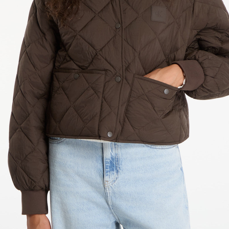 Calvin Klein Jeans Ulw Short Seasonal Quilted Liner Jacket Dark Coffee