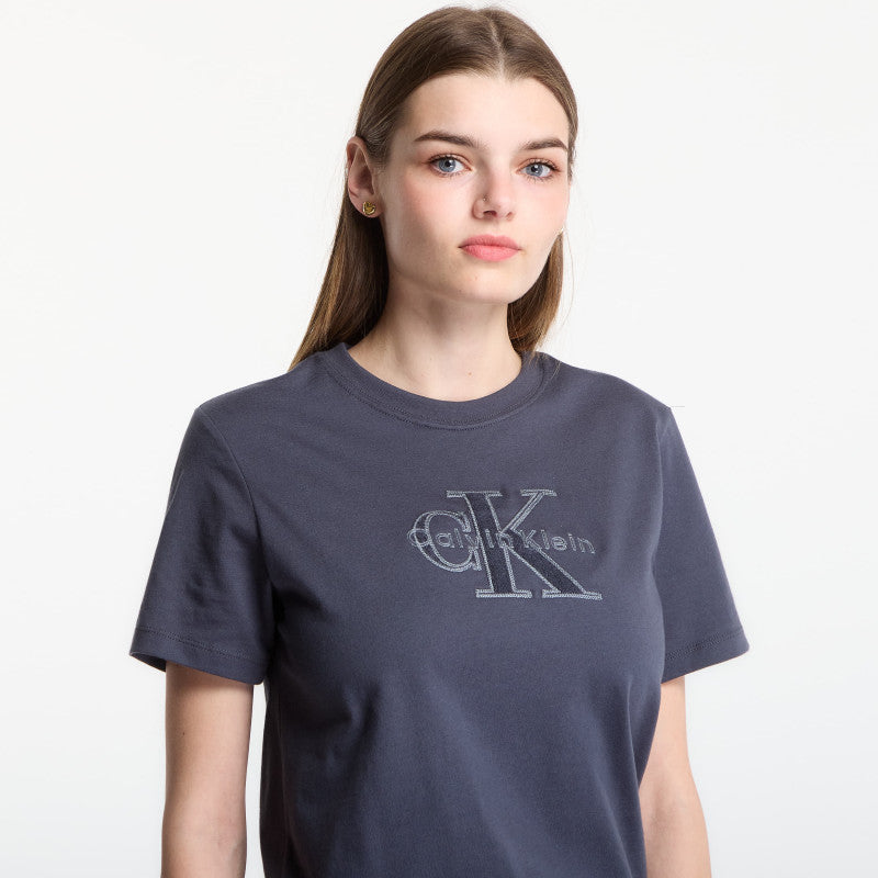 Calvin Klein Jeans Ss Baby Terry Hero Monologo Tee Ebony