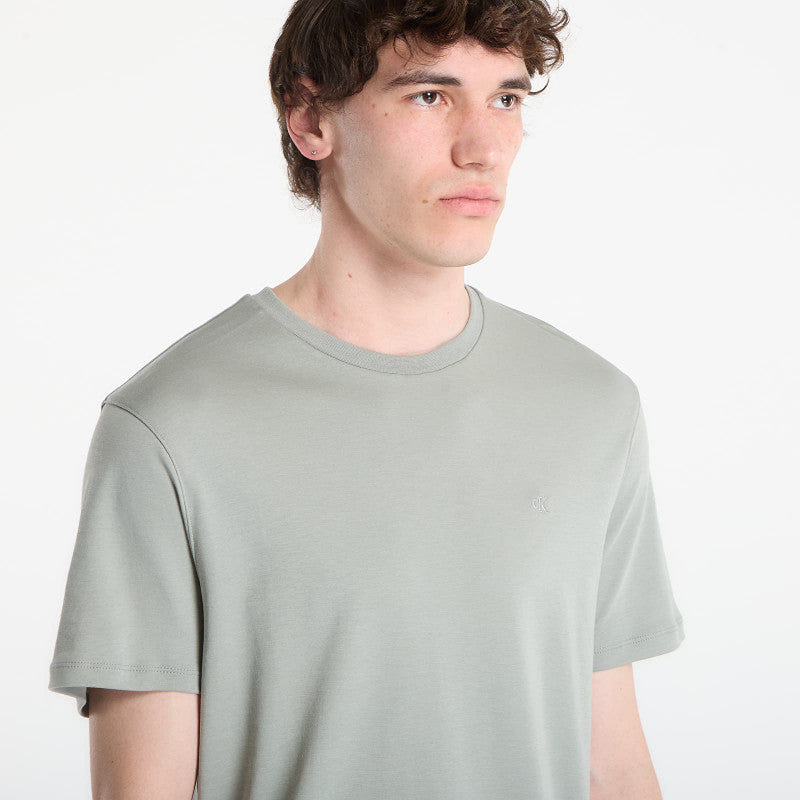 Calvin Klein Ss Supima Chest Emb Crewneck Tee Shadow