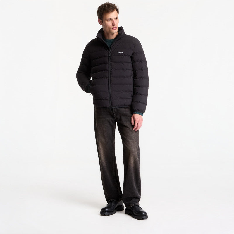 Calvin Klein Ls Classic Ltwt Nylon Puffer Jacket Black