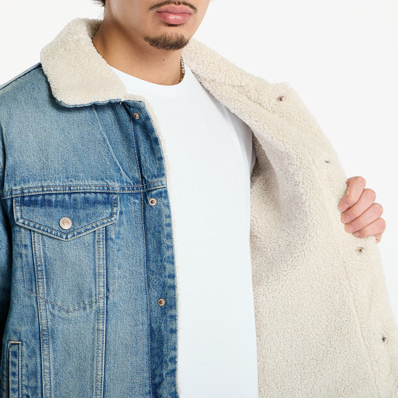 Calvin Klein Jeans 90S Sherpa Trucker Jacket Blue