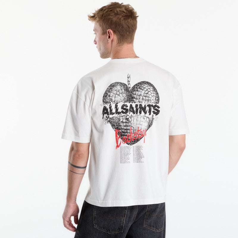 AllSaints Reflect Ss Crew Chalk White
