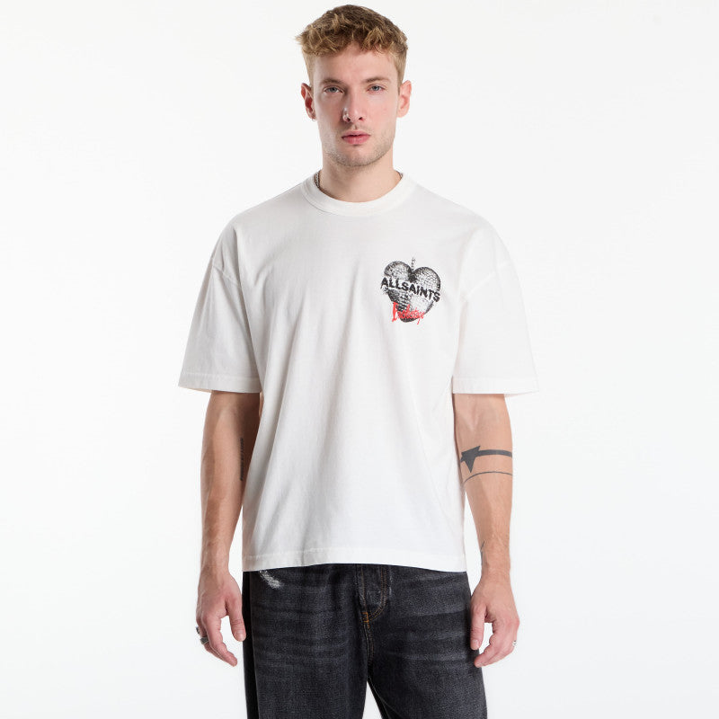 AllSaints Reflect Ss Crew Chalk White