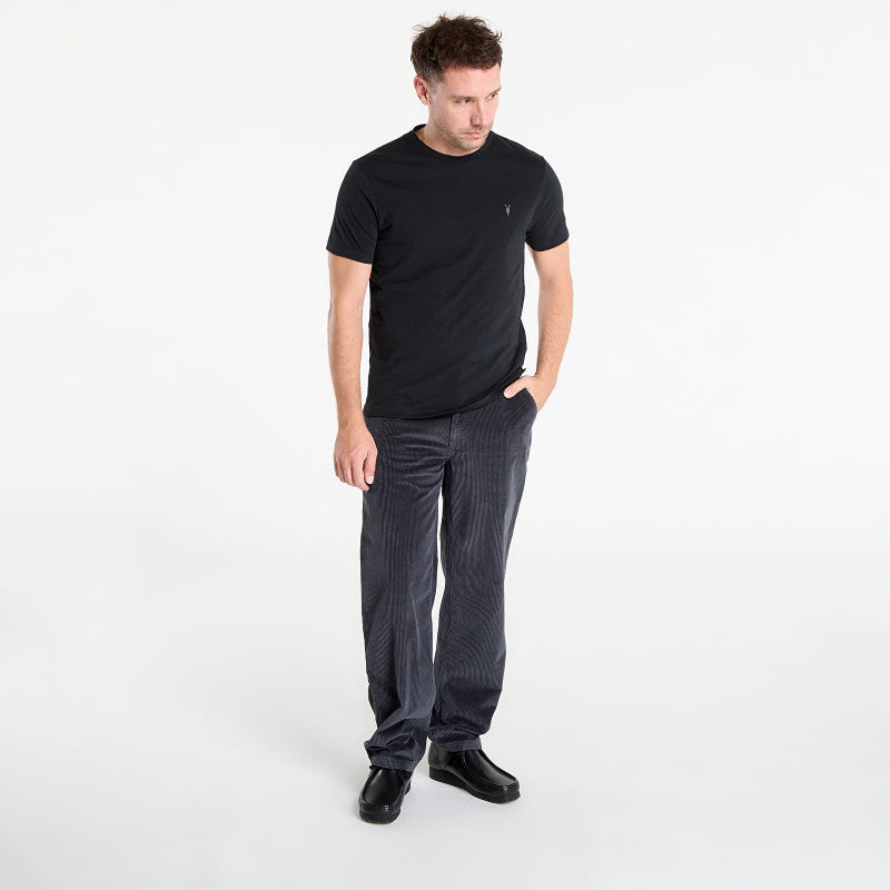 AllSaints Brace Brushed Cotton Crew Neck T-Shirt Jet Black