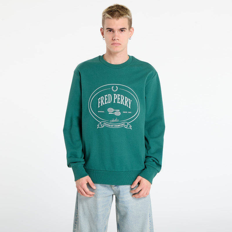 FRED PERRY Chosen By Champions Sweatshirt Sport Green