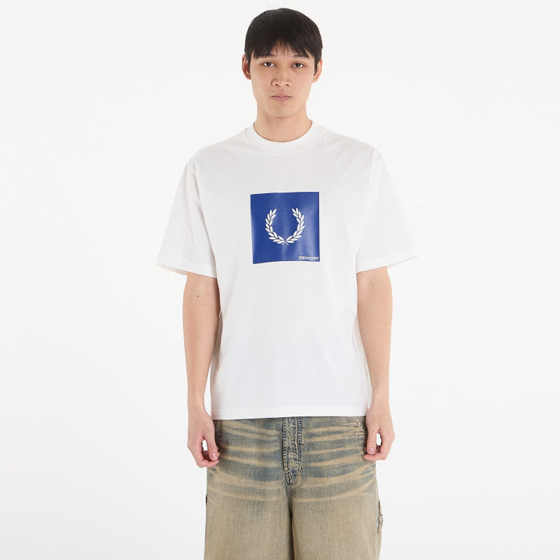 FRED PERRY Box Graphic T-Shirt Snow White