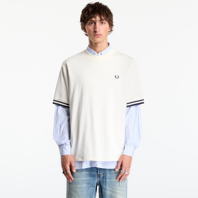 FRED PERRY Bold Tipped Tshirt Ecru