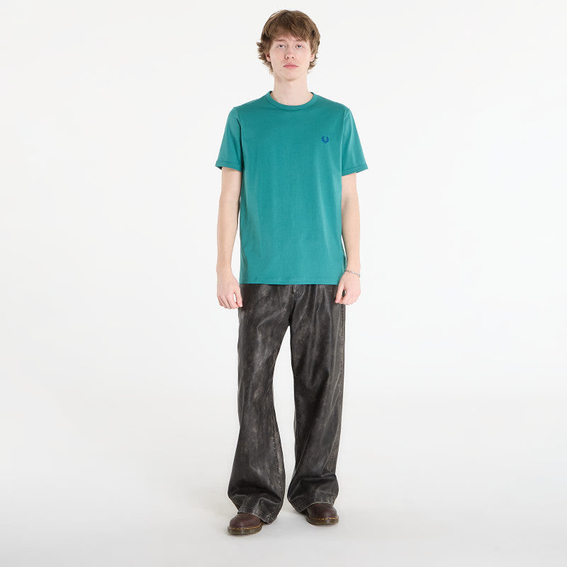 FRED PERRY Ringer T-Shirt Deep Mint