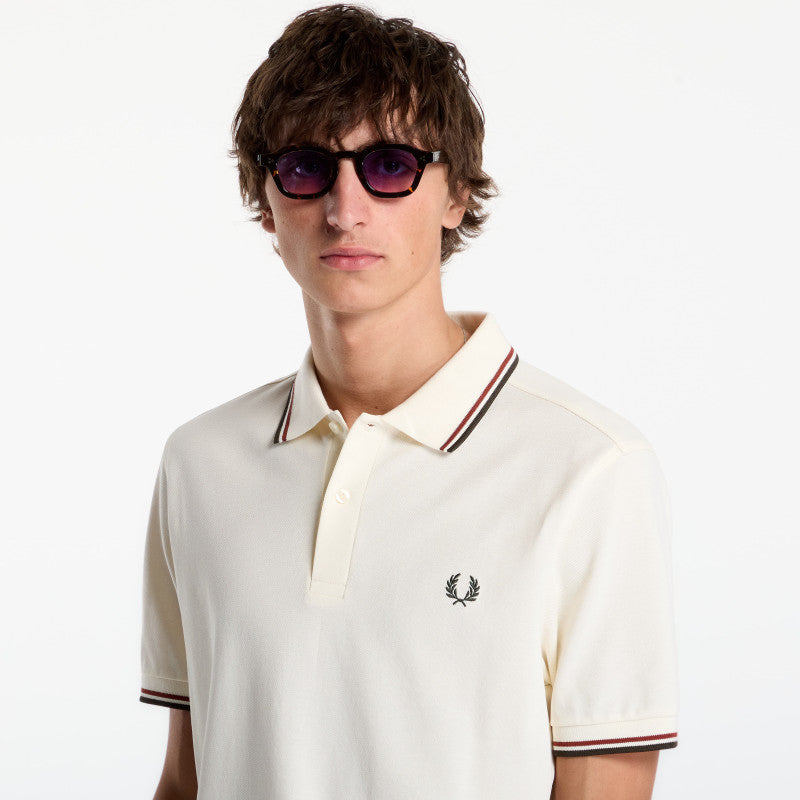 FRED PERRY Twin Tipped Fred Perry Shirt Beige
