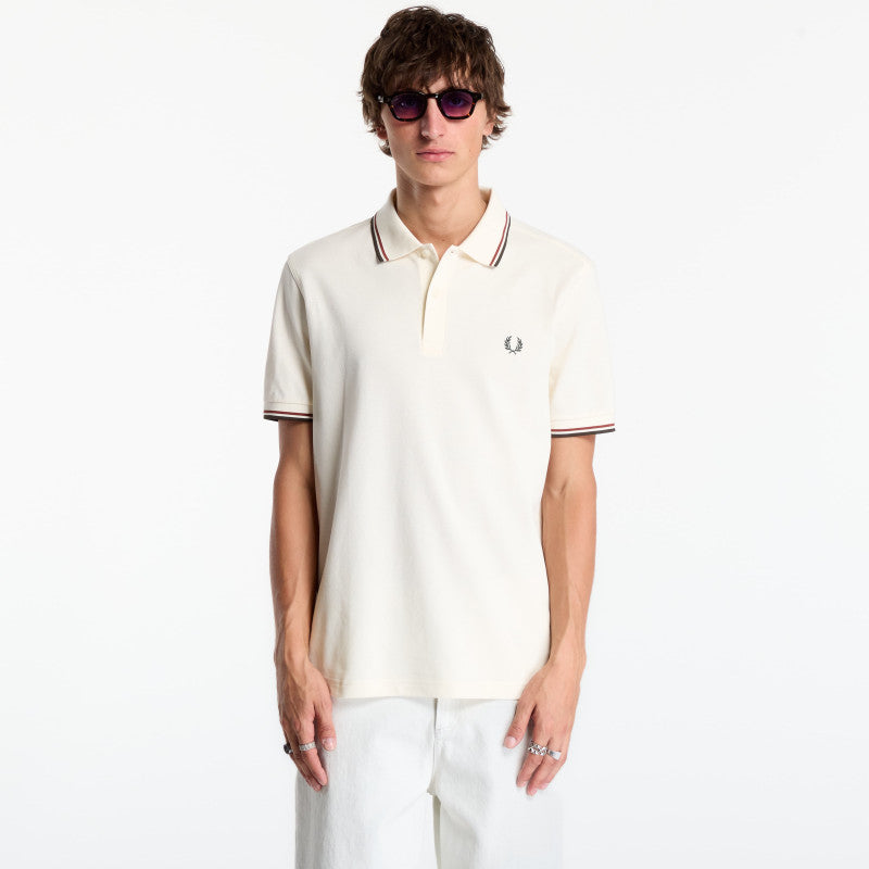 FRED PERRY Twin Tipped Fred Perry Shirt Beige
