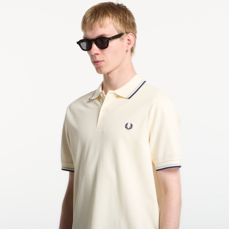 Fred Perry Twin Tipped Fred Perry Shirt Ecru