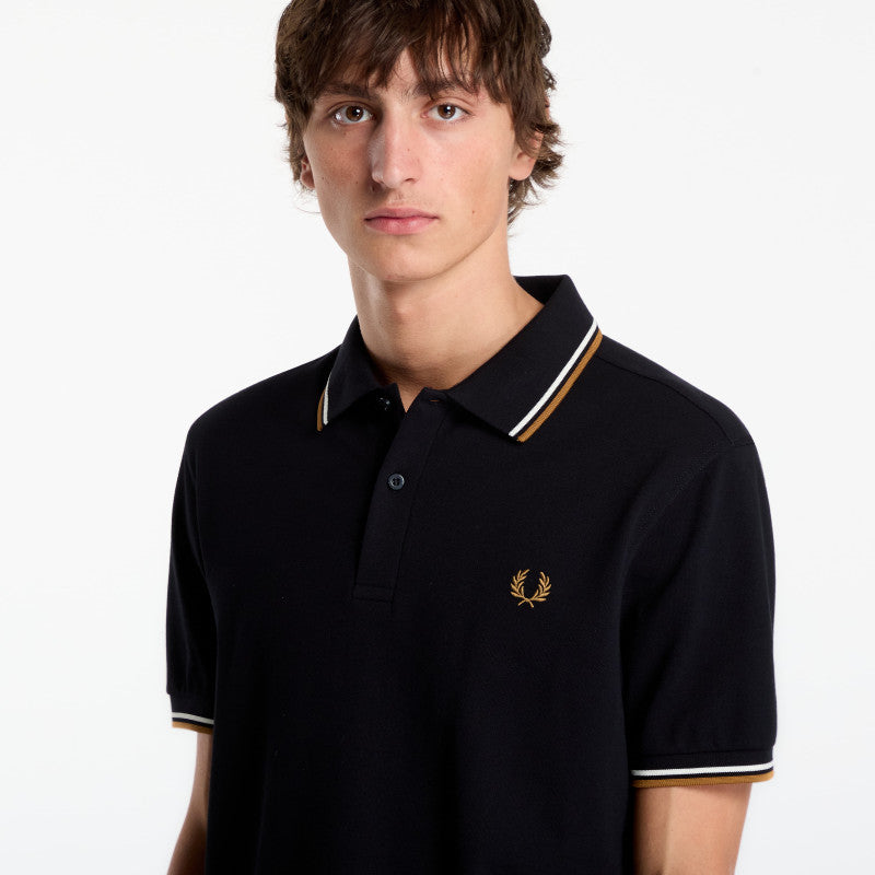 FRED PERRY Twin Tipped Fred Perry Shirt Black