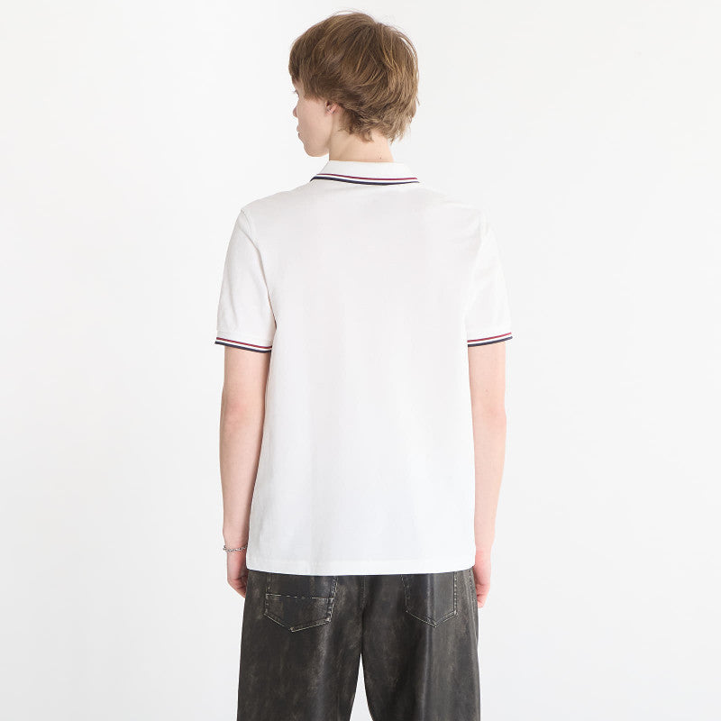 FRED PERRY Twin Tipped Fred Perry Shirt Snwht/ Bred/ Nvy