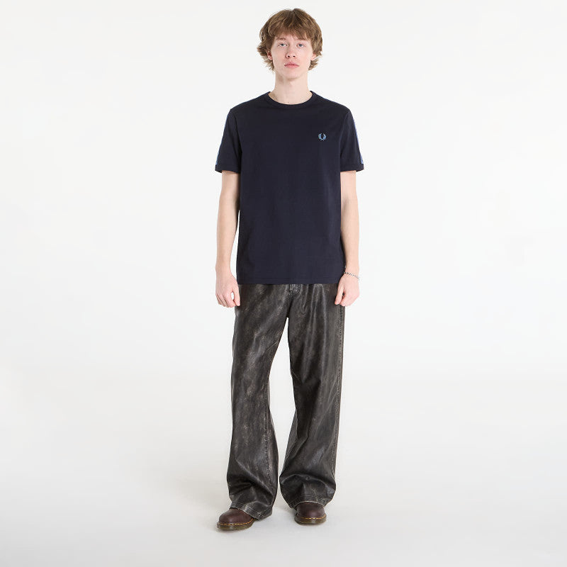 FRED PERRY Contrast Tape Ringer T-Shirt Navy/ Ace Blue
