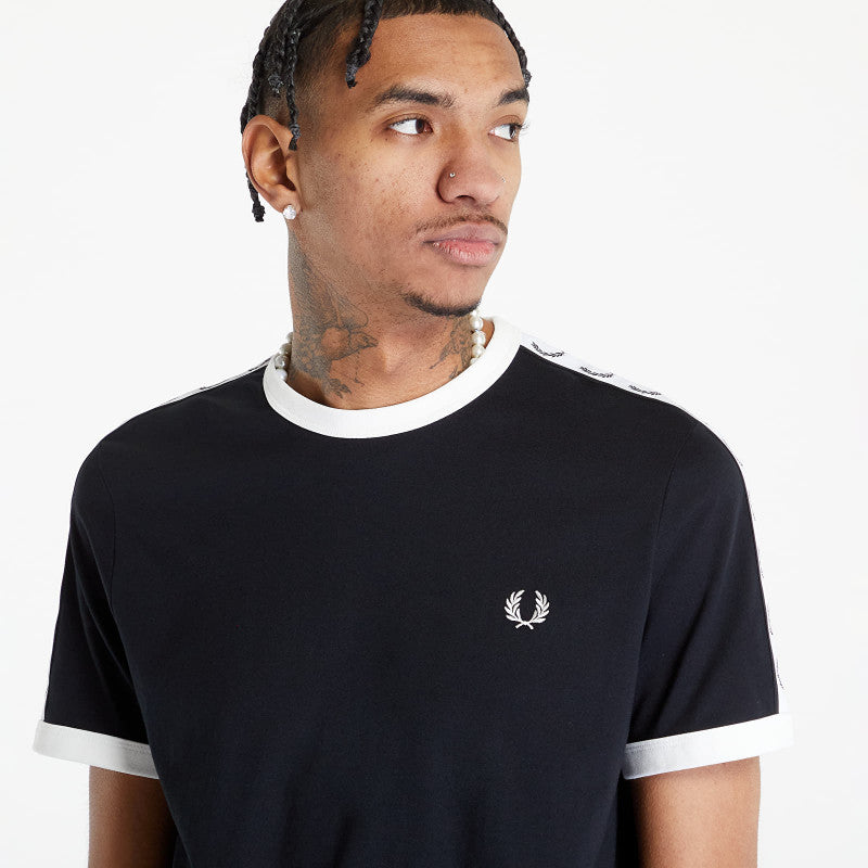 FRED PERRY Taped Ringer Black