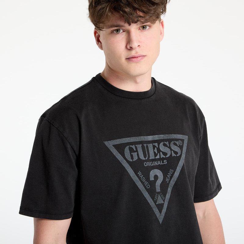 GUESS Originals Front Logo T-Shirt Jet Black Multi