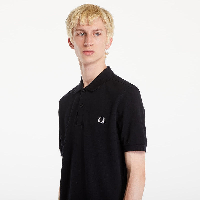 FRED PERRY Plain Polo T-Shirt Black