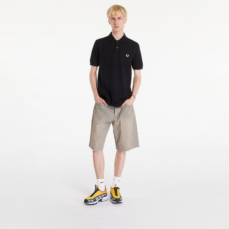 FRED PERRY Plain Polo T-Shirt Black