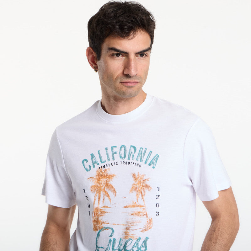 GUESS Cn Ss Summer Slub Tee Pure White