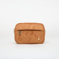 Jordan Jam Suede Monogram Camera Bag Cognac