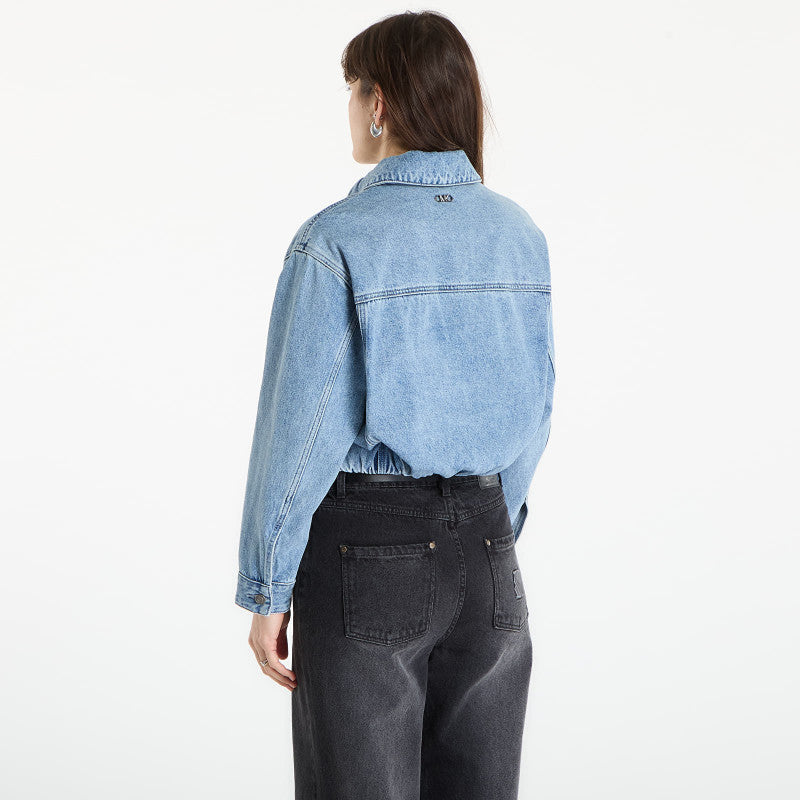 Michael Kors Denim Bomber Jacket Horizon Wash