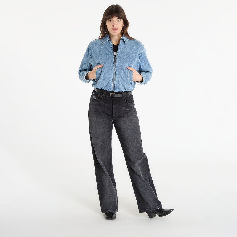 Michael Kors Denim Bomber Jacket Horizon Wash