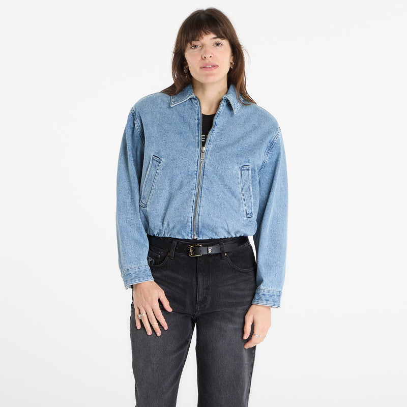 Michael Kors Denim Bomber Jacket Horizon Wash