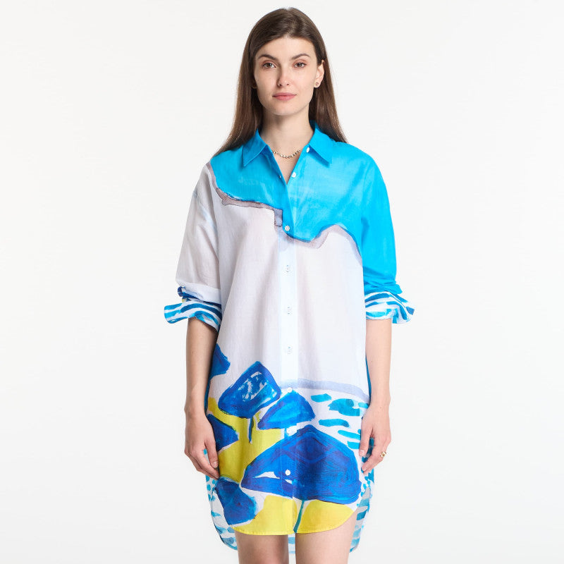 Sukienka Michael Kors X Christina Zimpel Beach Shirt Dress White