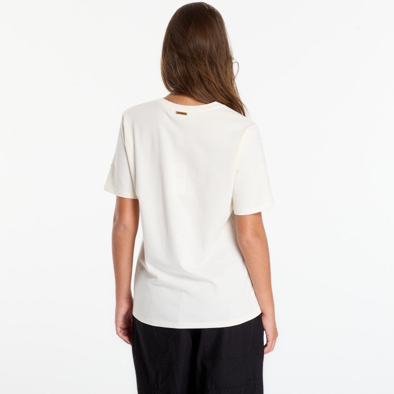 Michael Kors Classic Mk Stud Tee Bone