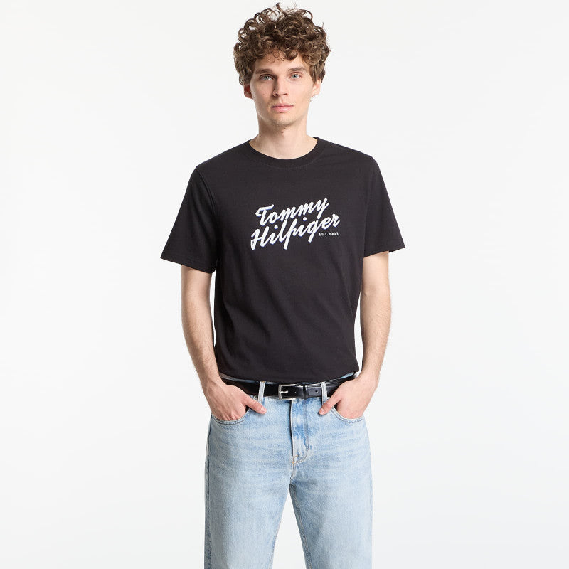 Tommy Hilfiger Summer Text Graphic Tee Black