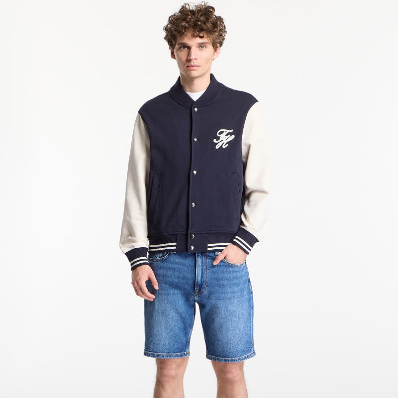 Tommy Hilfiger Script Colorblock Bomber Navy