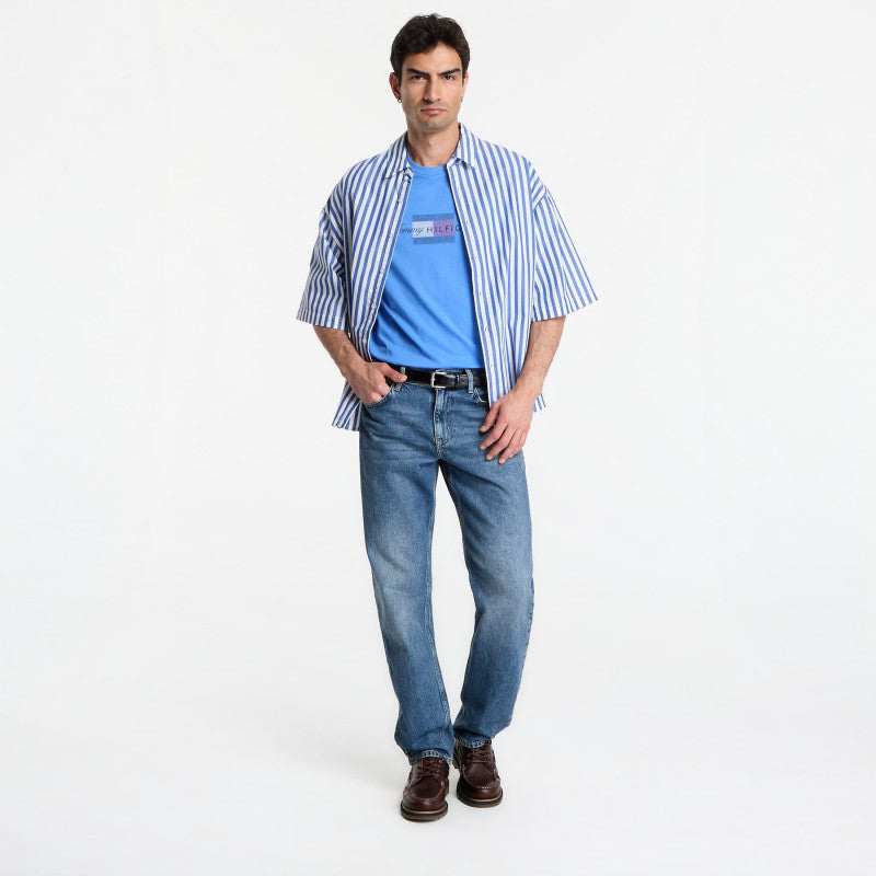 Tommy Hilfiger Script Flag Regular Tee Blue Spell