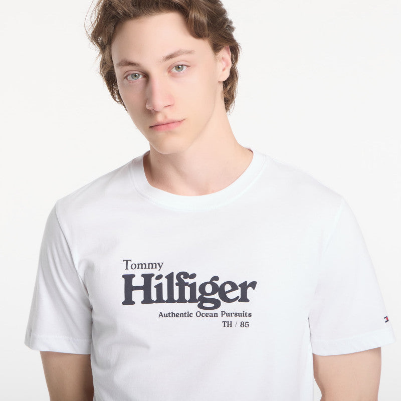 Tommy Hilfiger Nautical Chest Graphic Reg Tee White