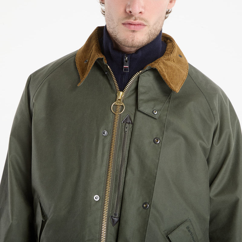 Barbour Transport Wax Jacket Light Moss