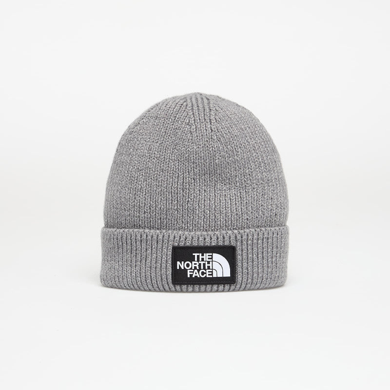 The North Face Tnf Logo Box Cuffed Beanie Grey Heather