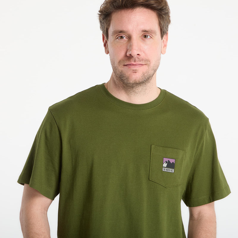 The North Face Mountain Logo Relaxed Short Sleeve Tee-Graphic Woodland Green
