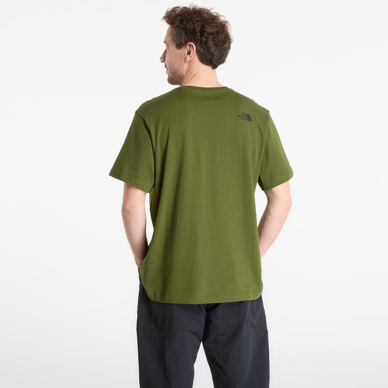 The North Face Mountain Logo Relaxed Short Sleeve Tee-Graphic Woodland Green