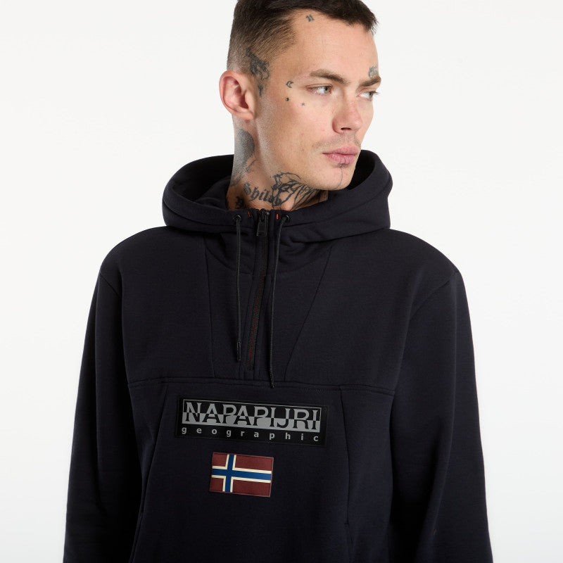 Napapijri Burgee Half-Zip Hoodie 2.0 Black