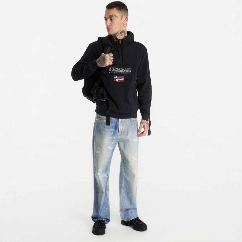 Napapijri Burgee Half-Zip Hoodie 2.0 Black