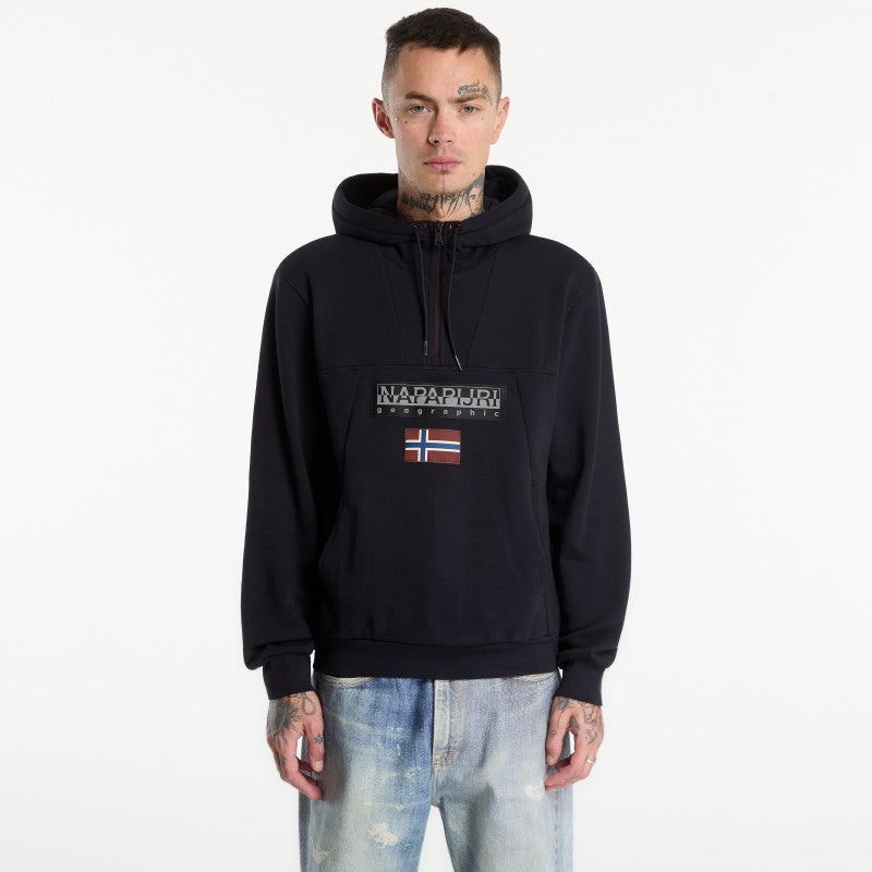 Napapijri Burgee Half-Zip Hoodie 2.0 Black