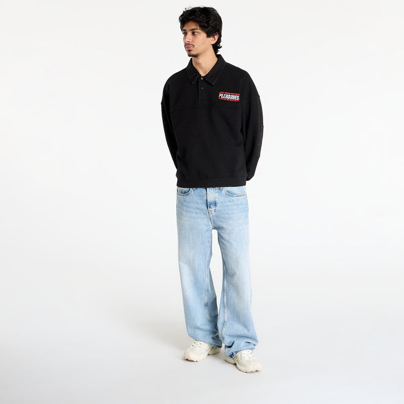 PLEASURES Gentle Polo Sweatshirt Black