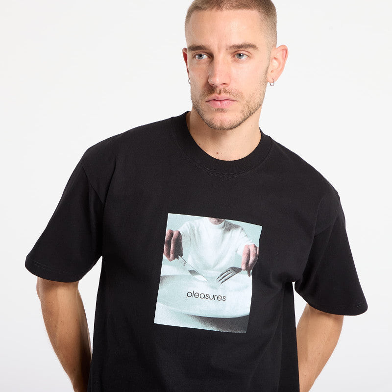 PLEASURES Breakfast T-Shirt Black