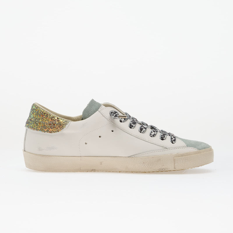 Philippe Model Prsx Low Woman Veau Glitter/ Blanc Azul