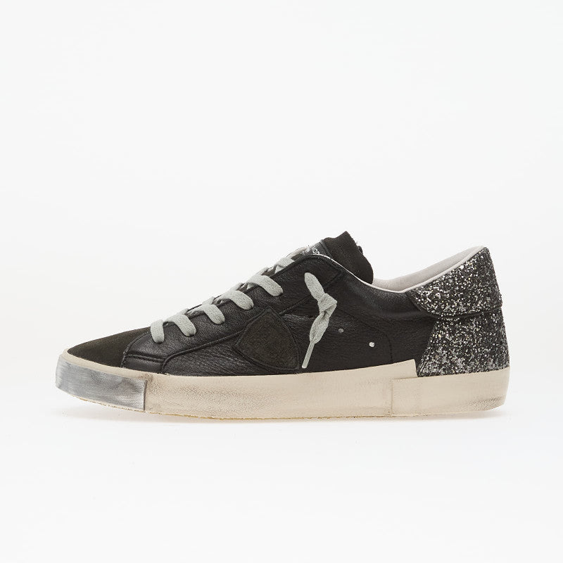 Philippe Model Prsx Low Woman Veau Glitter Mixage/ Noir