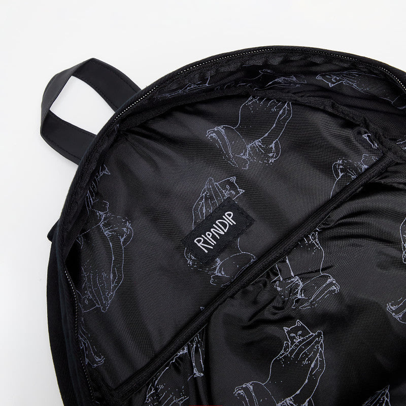 RIPNDIP Lord Nermal Velcro Hands Backpack Black 28