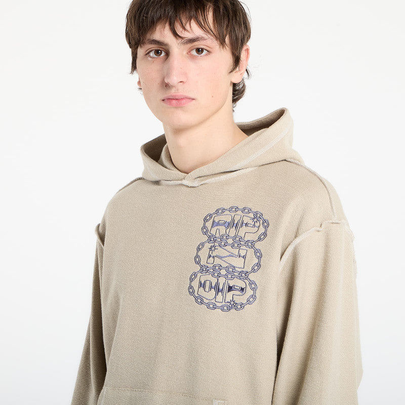 RIPNDIP Linked Up Reverse Stitched Hoodie Khaki