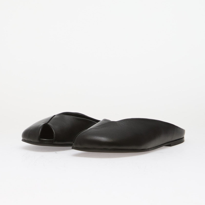 Alohas Timmy Black Leather Mules Black