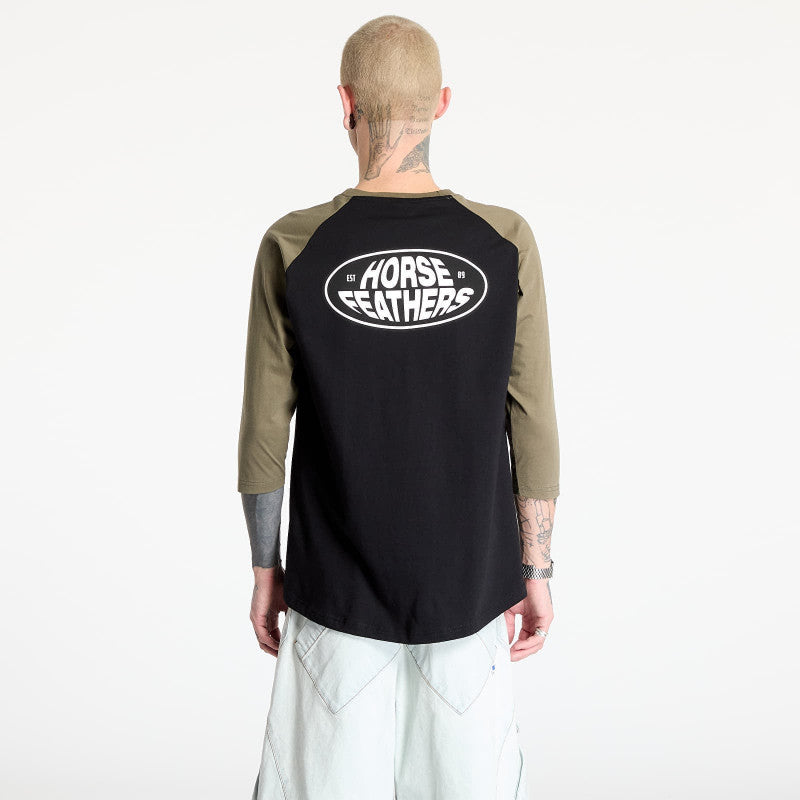 Horsefeathers Dynamo Raglan T-Shirt Black/ Burnt Olive