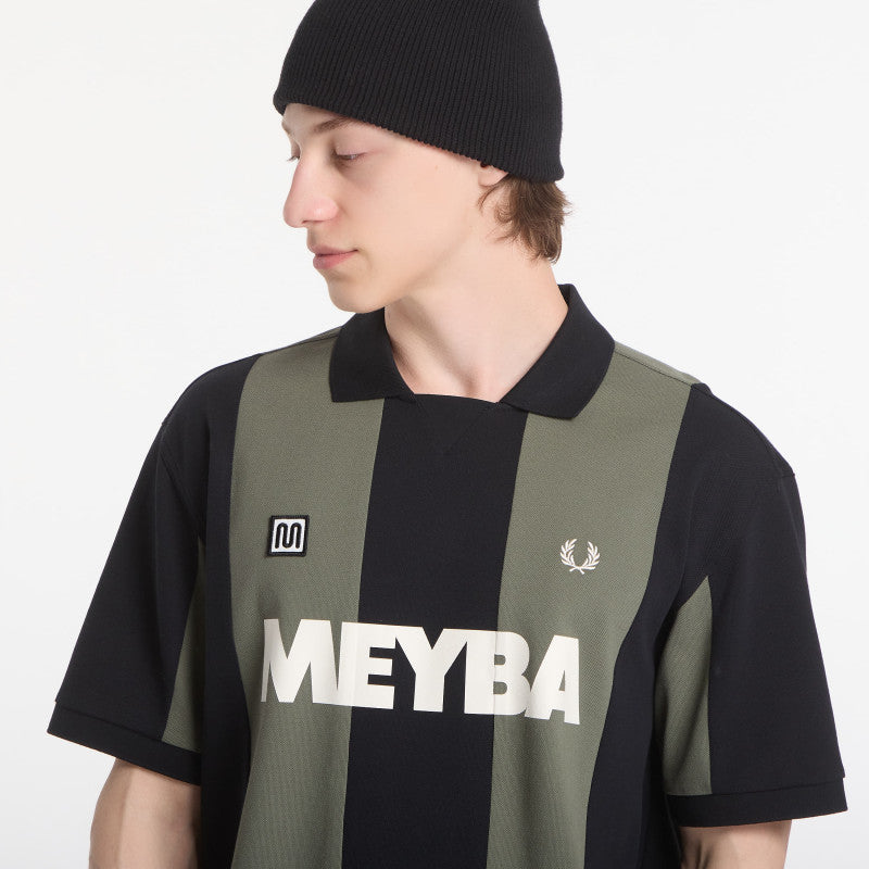 Fred Perry Meyba Cut And Sew Polo Shirt Green