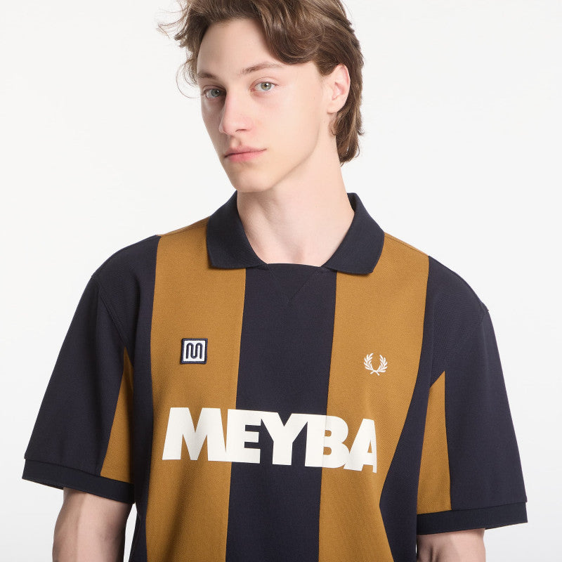 Fred Perry Meyba Cut And Sew Polo Shirt Brown